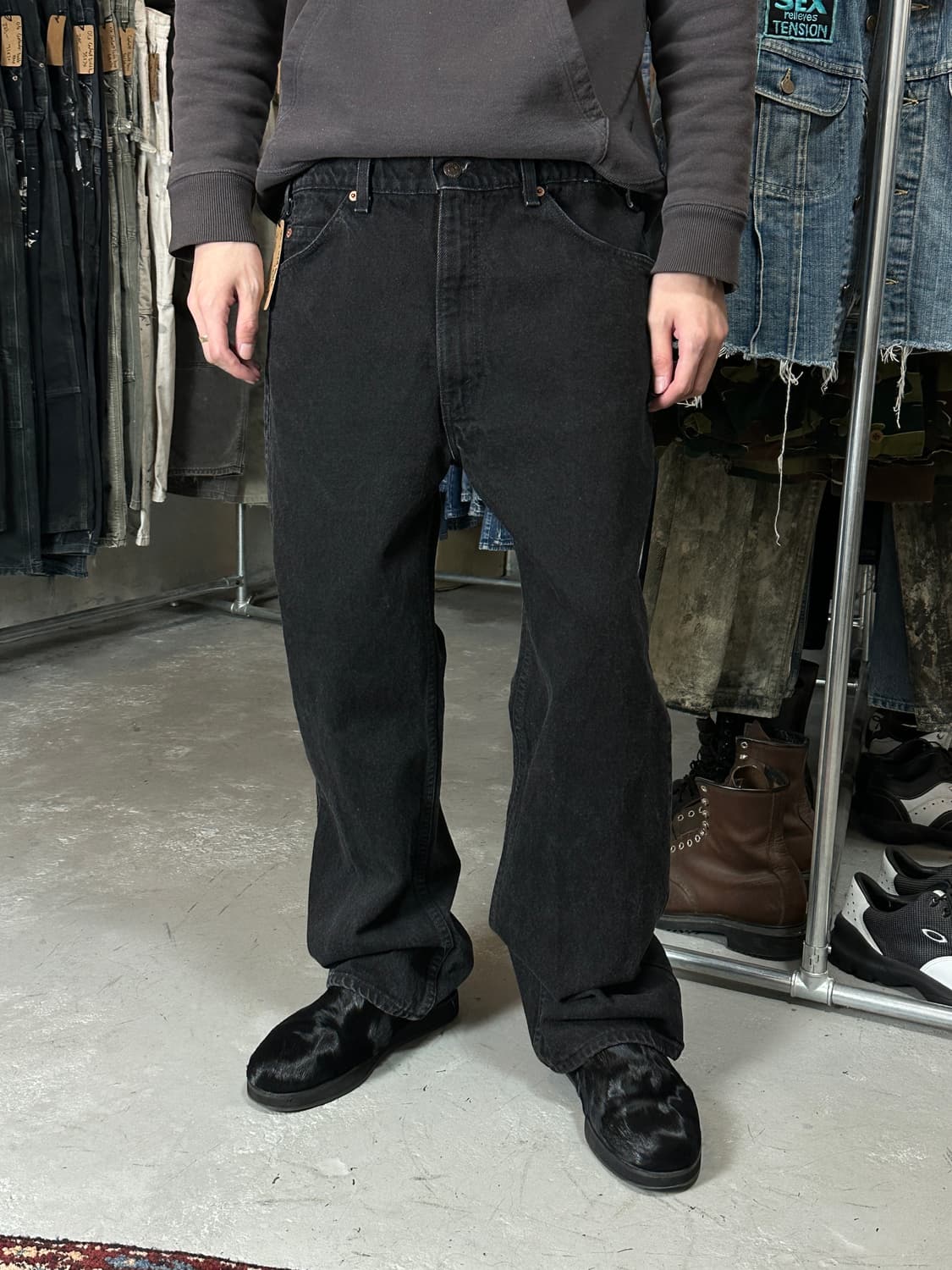 90's USA Made 빈티지 리바이스 517 블랙 오렌지탭 517 상품이미지2