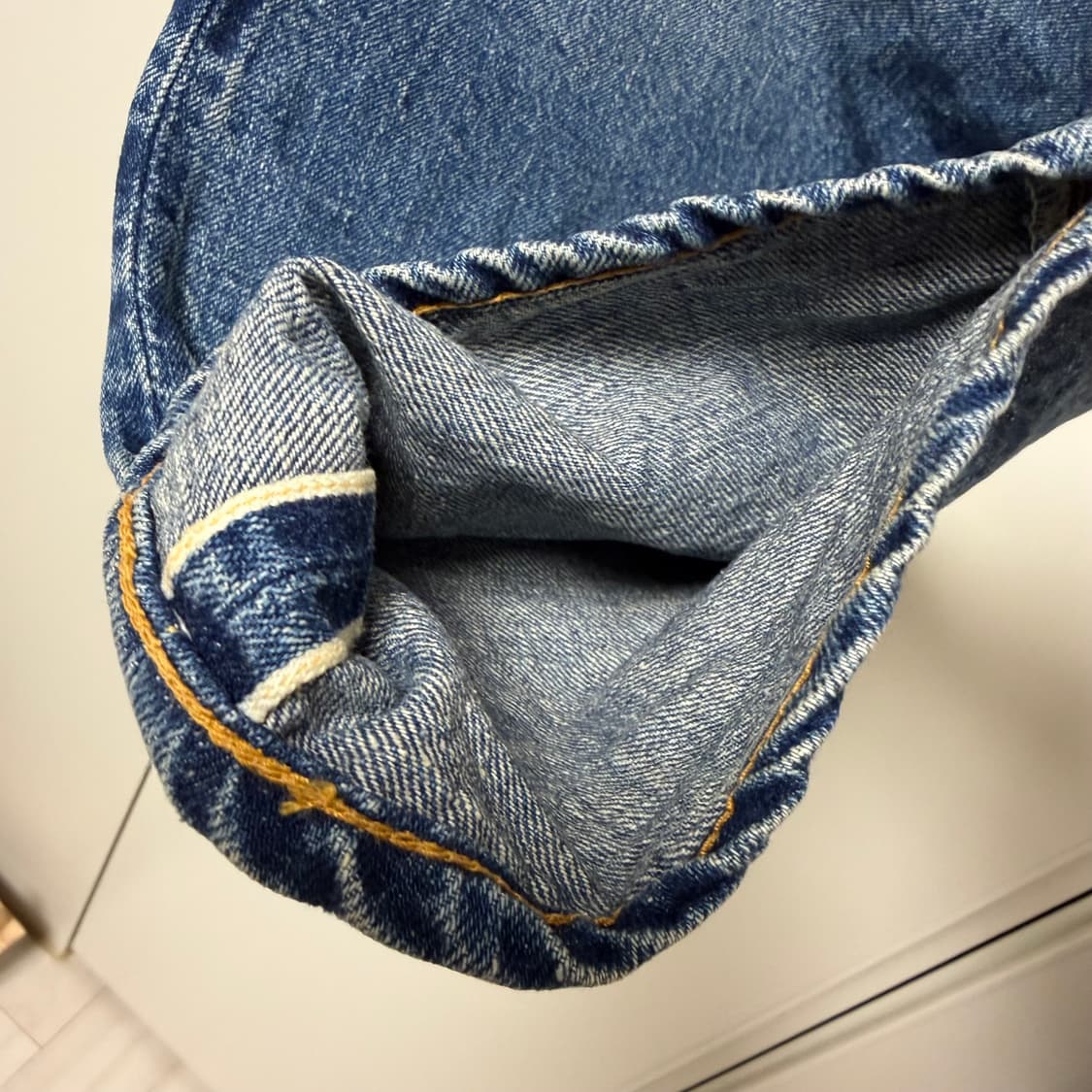 (새제품)웨어하우스 1101 2nd-hand 워싱 데님팬츠 36 상품이미지5