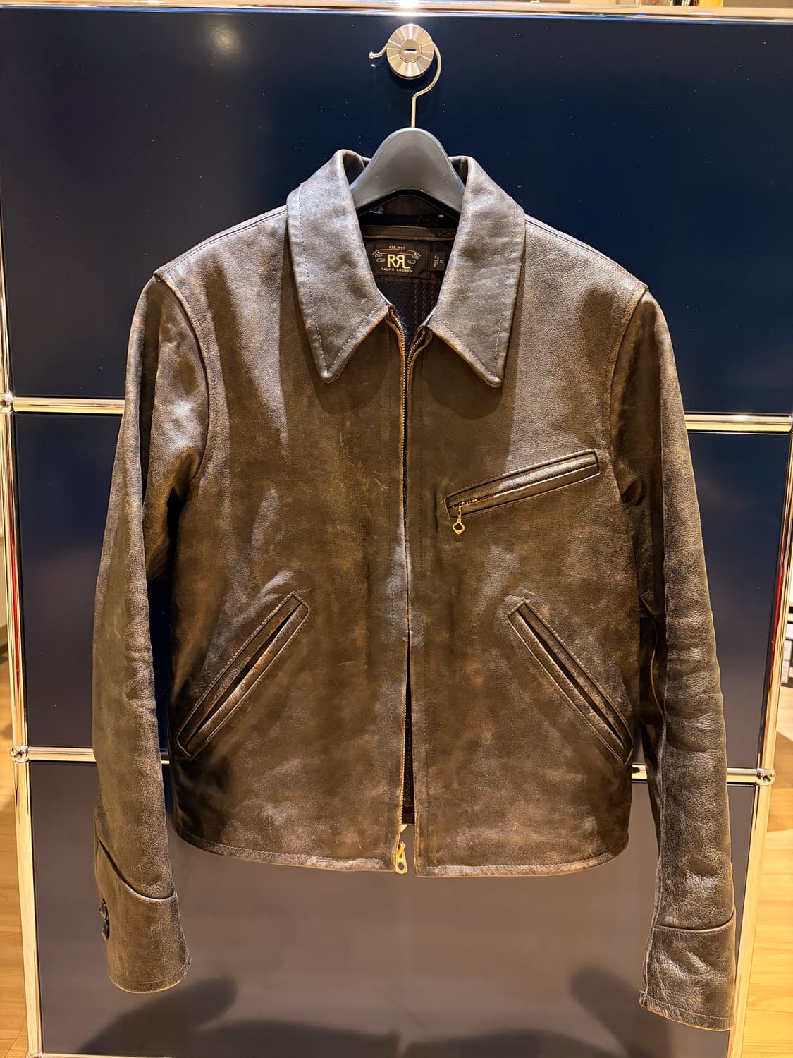 RRL 더블알엘  뉴스보이 레더자켓 XS 사이즈 상품이미지1