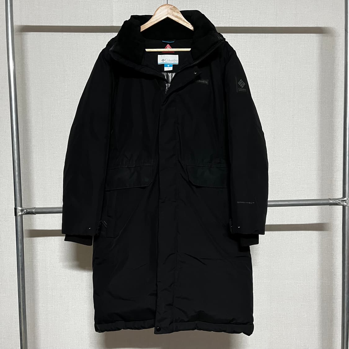 컬럼비아 구스다운 블랙 롱패딩 M 상품이미지1