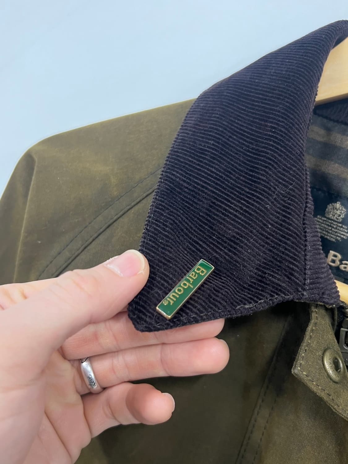 바버 애쉬비 왁스 아메카지 올리브 카키 자켓 상품이미지4