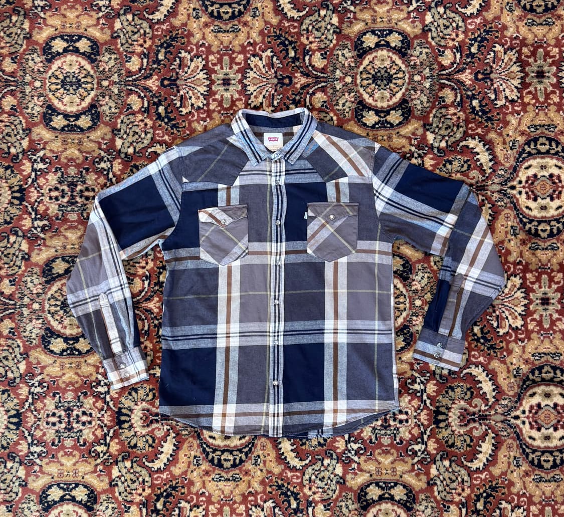빈티지 리바이스 체크 플란넬 셔츠 L (606) 상품이미지2