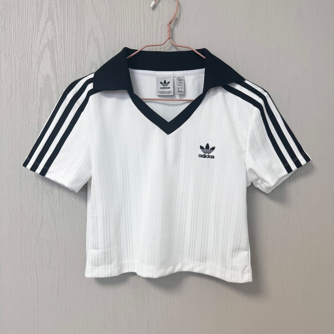 (xs) 아디다스 크롭 카라 반팔 상품이미지1