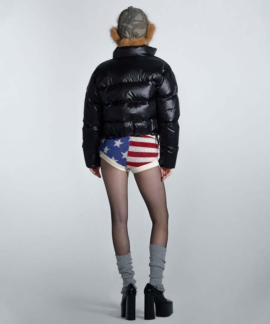 스컬프터 숏패딩 104 Cropped Puffer Down Black 상품이미지4