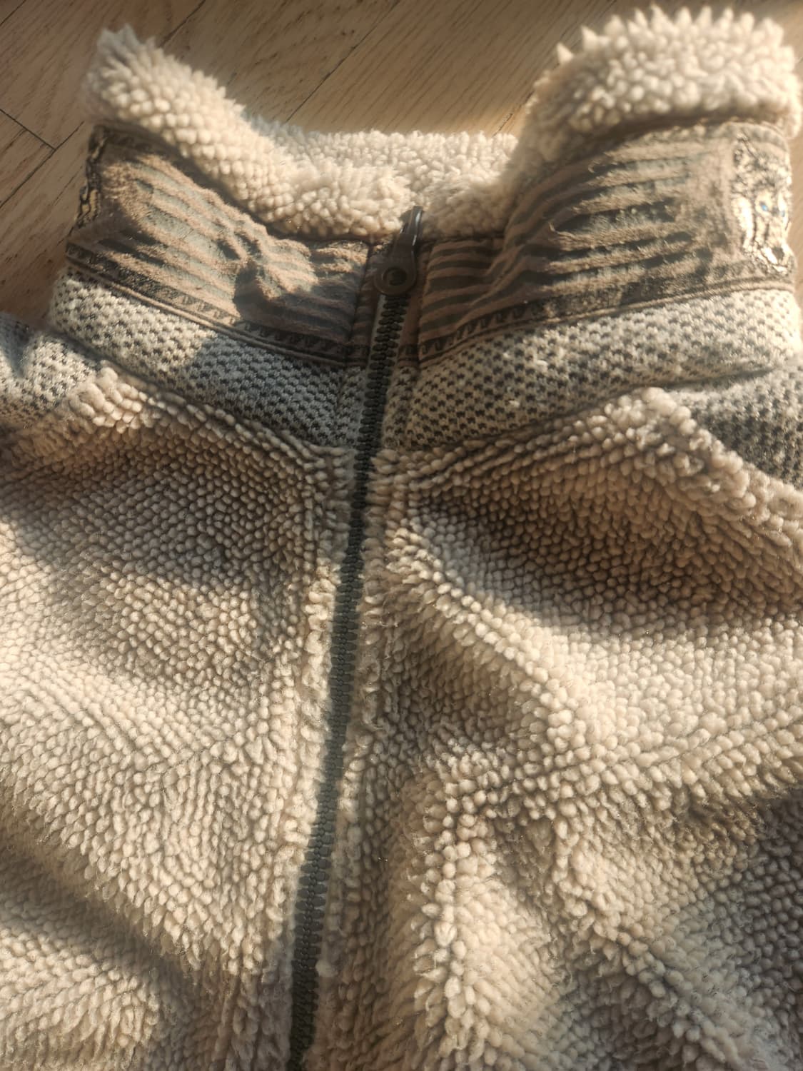 빈티지 자수 후리스 반집업 상품이미지2