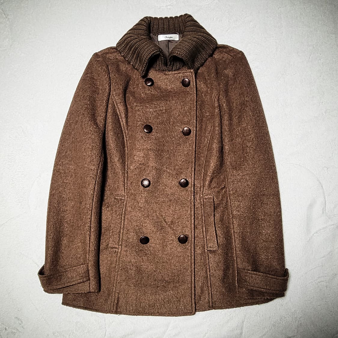 10s Oscope Knit Collar Wool Pea Coat 상품이미지1