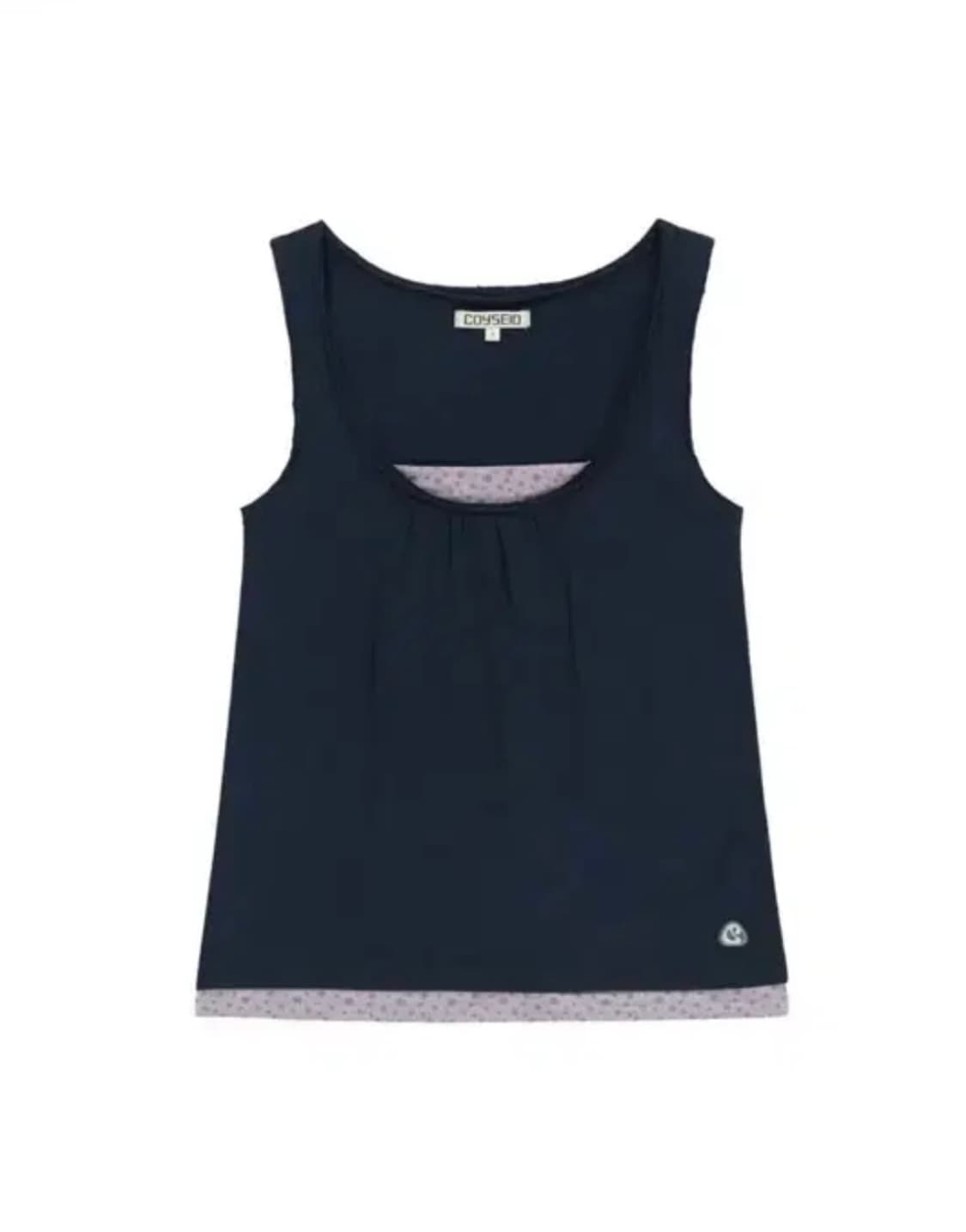 코이세이오 두두 레이어드 슬리브리스 네이비 상품이미지1