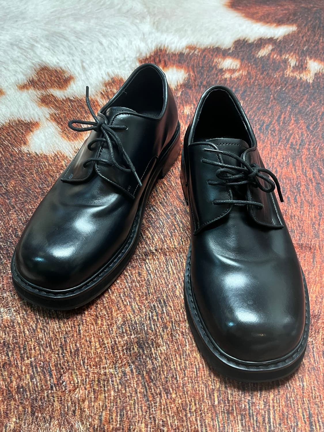 [265] 필로모티 에테르노 블랙 레더 더비 슈즈 상품이미지3