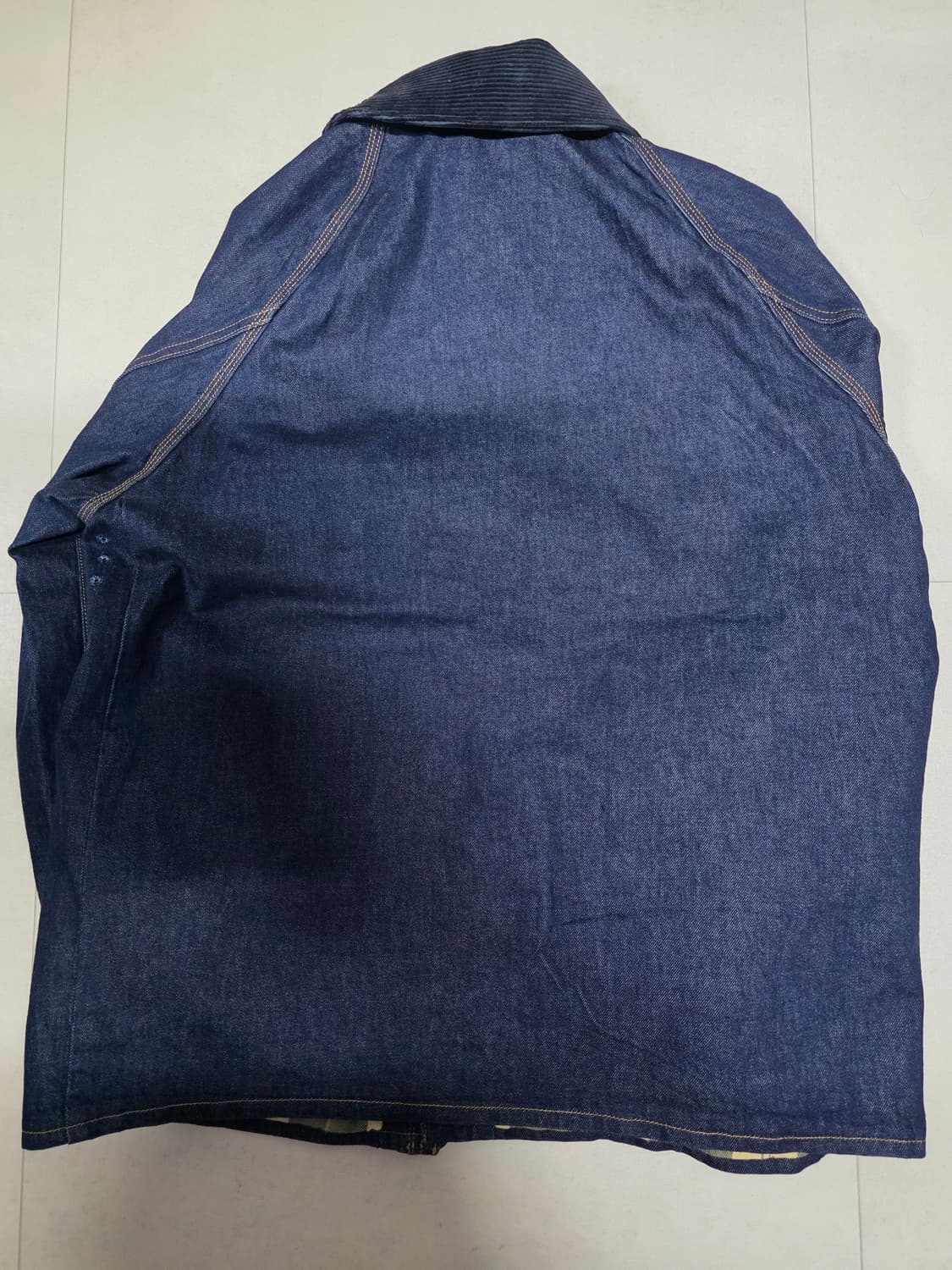 리바이스x바버 콜라보 오버사이즈 비데일 자켓 다크린스드 데님 상품이미지4