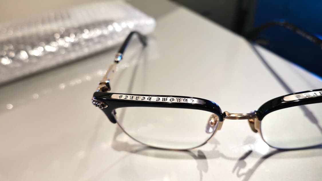 크롬하츠 버티컬스마일2 블랙실버/골드 콤비 안경 상품이미지4