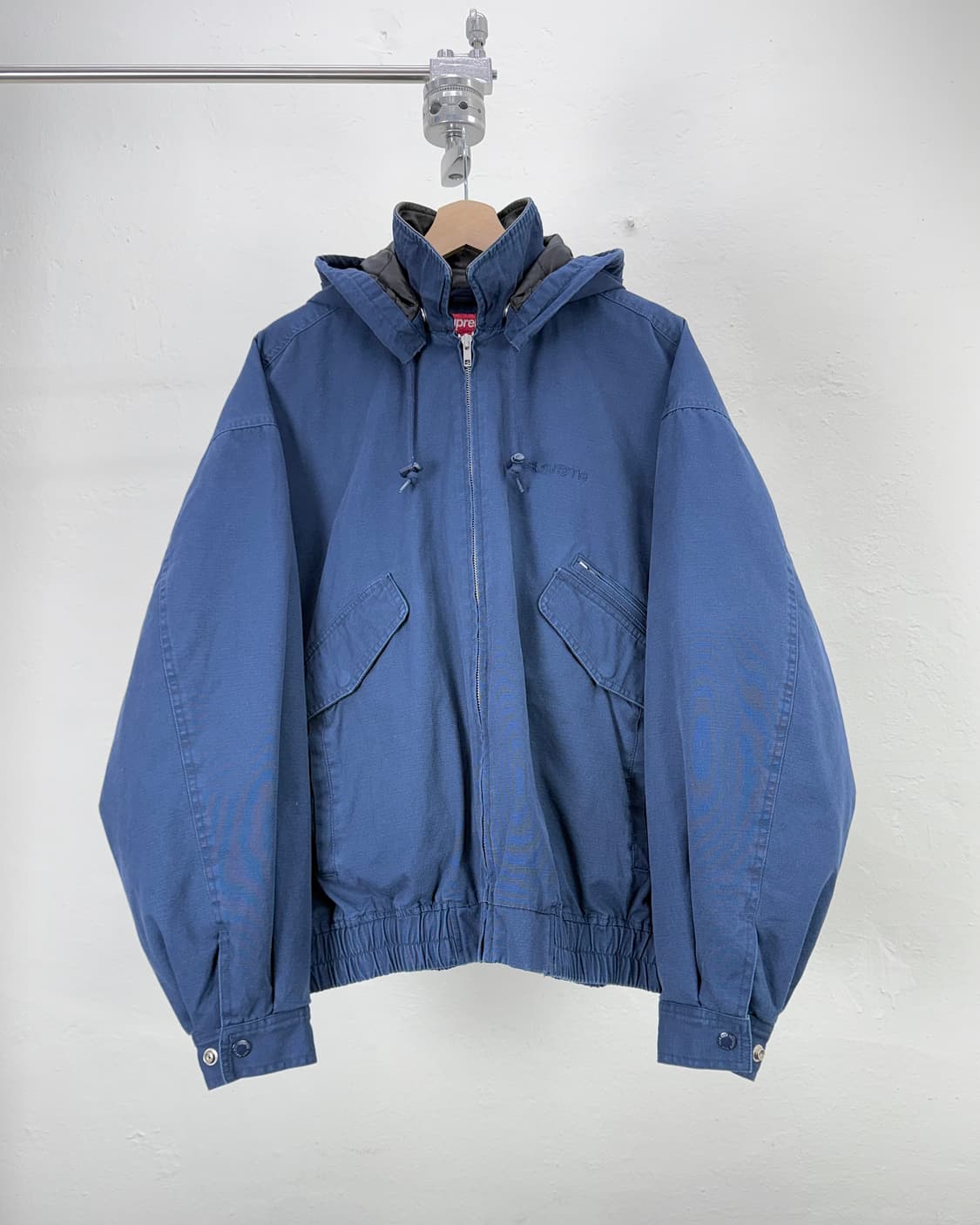 슈프림 24fw 레더 카라 유틸리티 자켓 네이비 상품이미지2