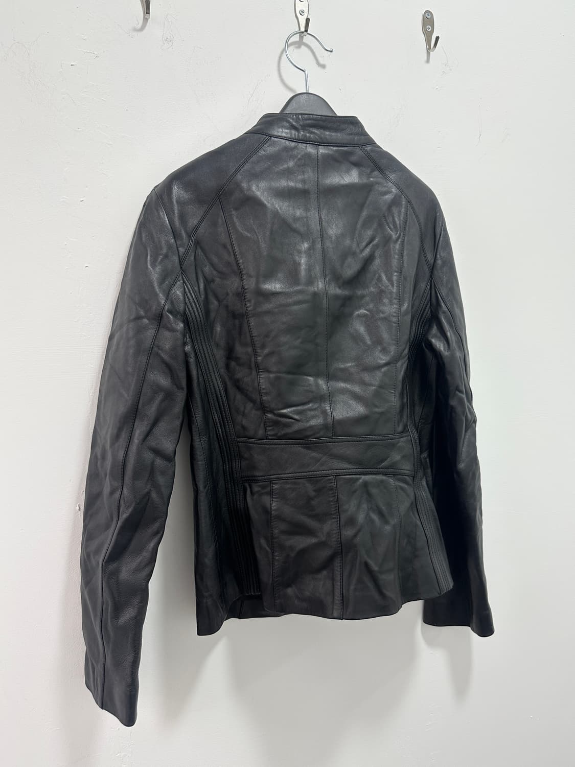 Vintage side detail lamb leather jacket 상품이미지7