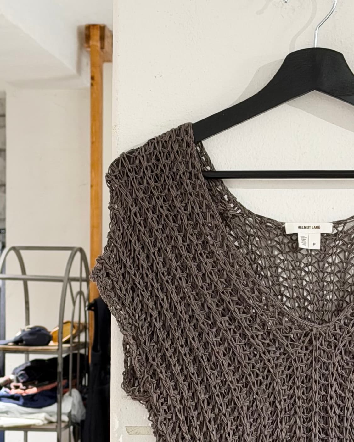 헬무트랭 브라운 크로셰 니티드 슬리브리스  상품이미지2