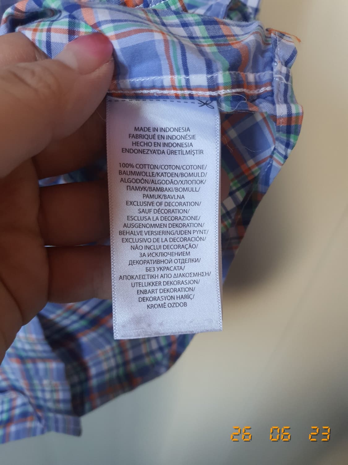폴로랄프로렌 체크 반팔 셔츠(18~20)XL 상품이미지5