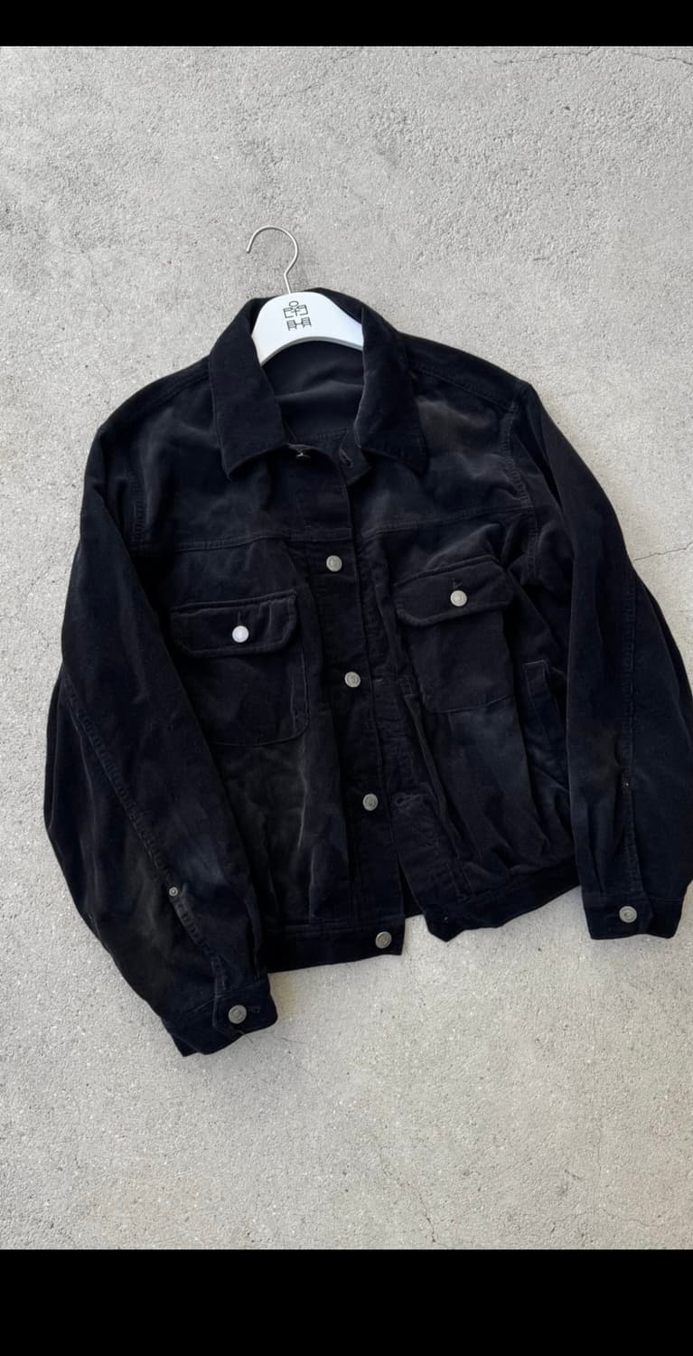 [3] 폴리테루 유즈드 트러커 코듀로이 멀티 페이디드 블랙 상품이미지1