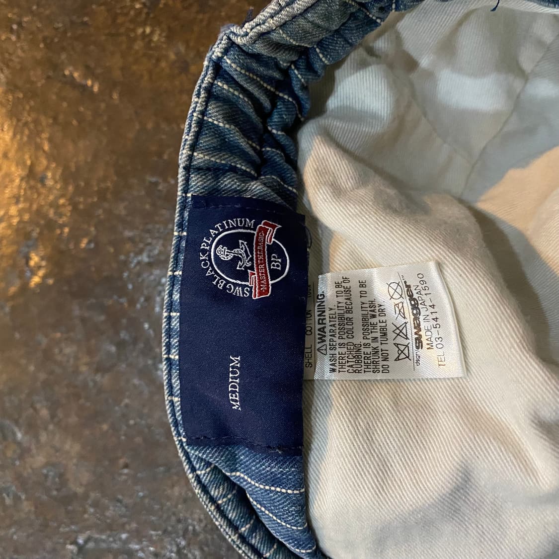 90s 스와거 스트라이프 데님 워크 캡 상품이미지5