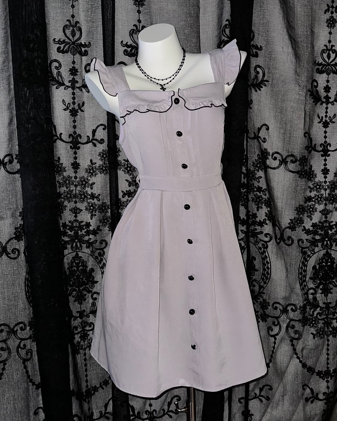 purple lace dress 상품이미지1
