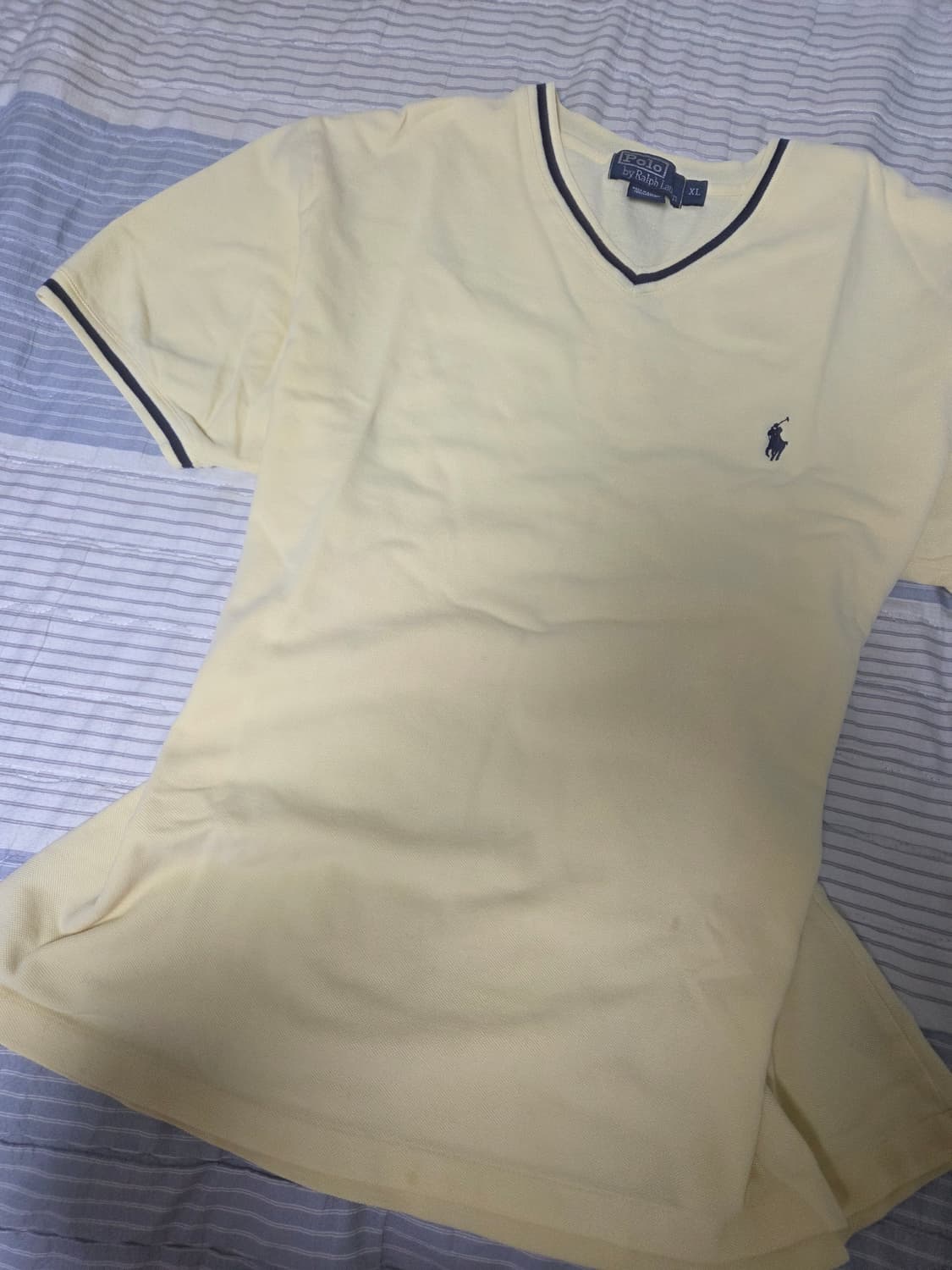 폴로랄프로렌 연노랑 브이넥 반팔티 상품이미지2