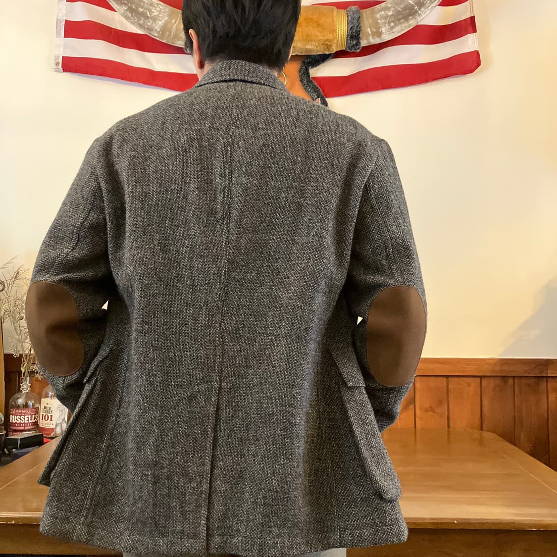 R.R.L 엘보우 패치 3B 울 트위드 스포츠 코트 M 상품이미지10