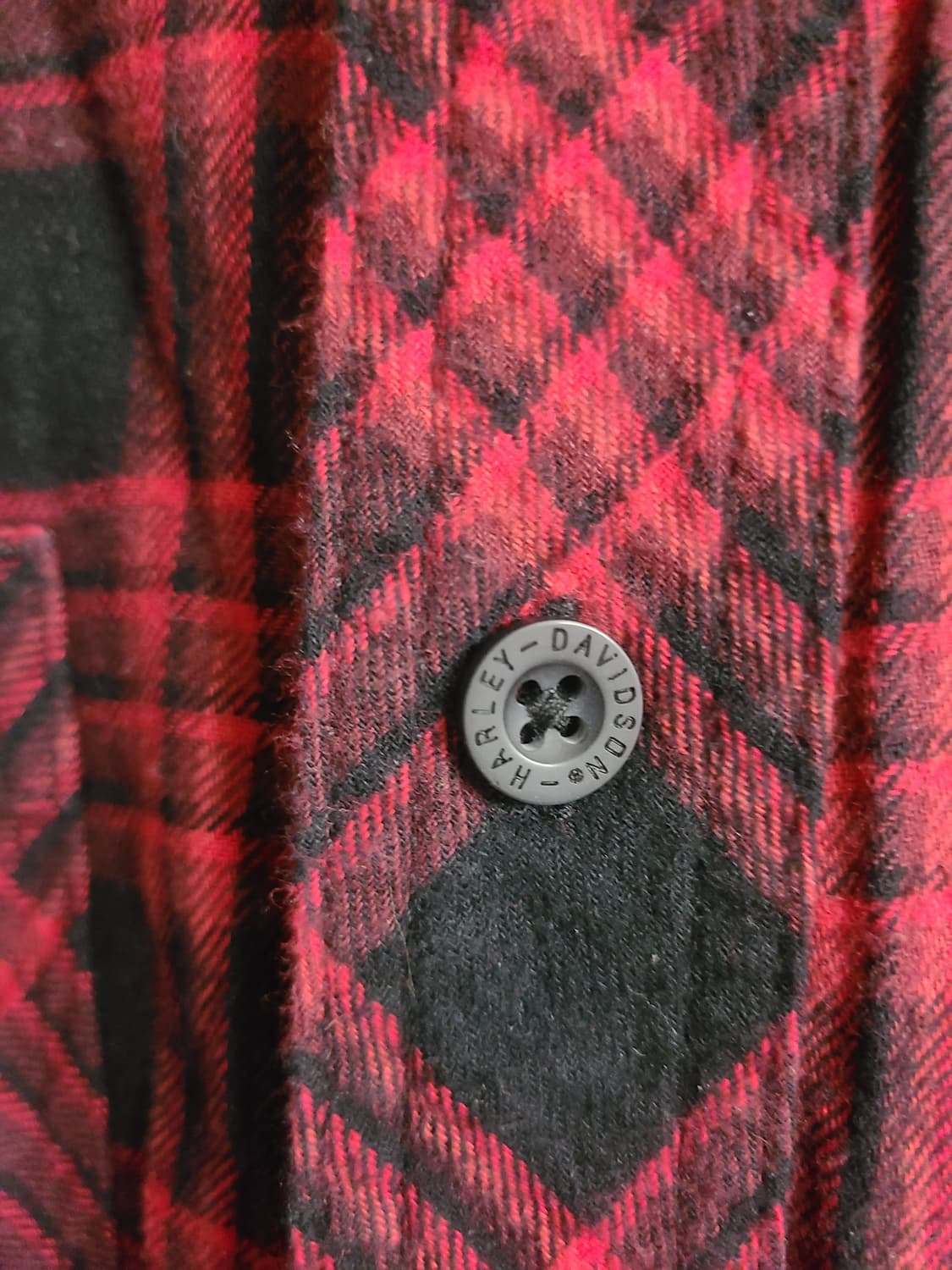 할리데이비슨 레드 체크 셔츠(실m) 상품이미지3