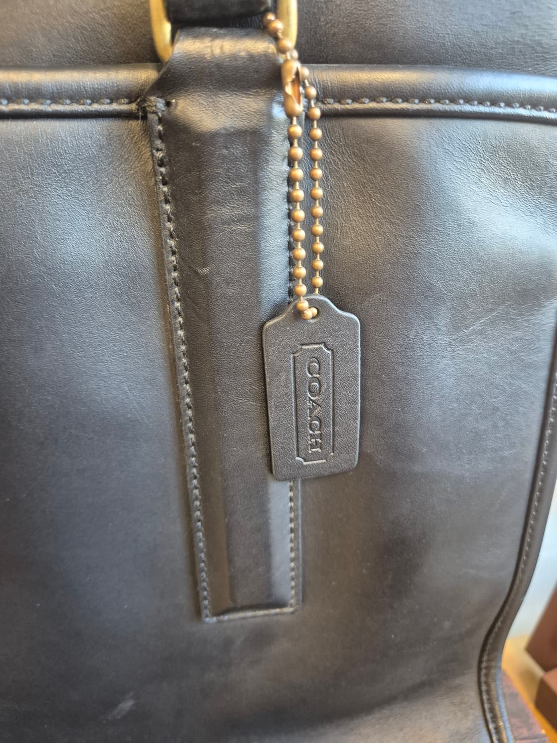 Coach 올드 코치 글러브탠드 레더 블랙 빅 토트백 상품이미지2