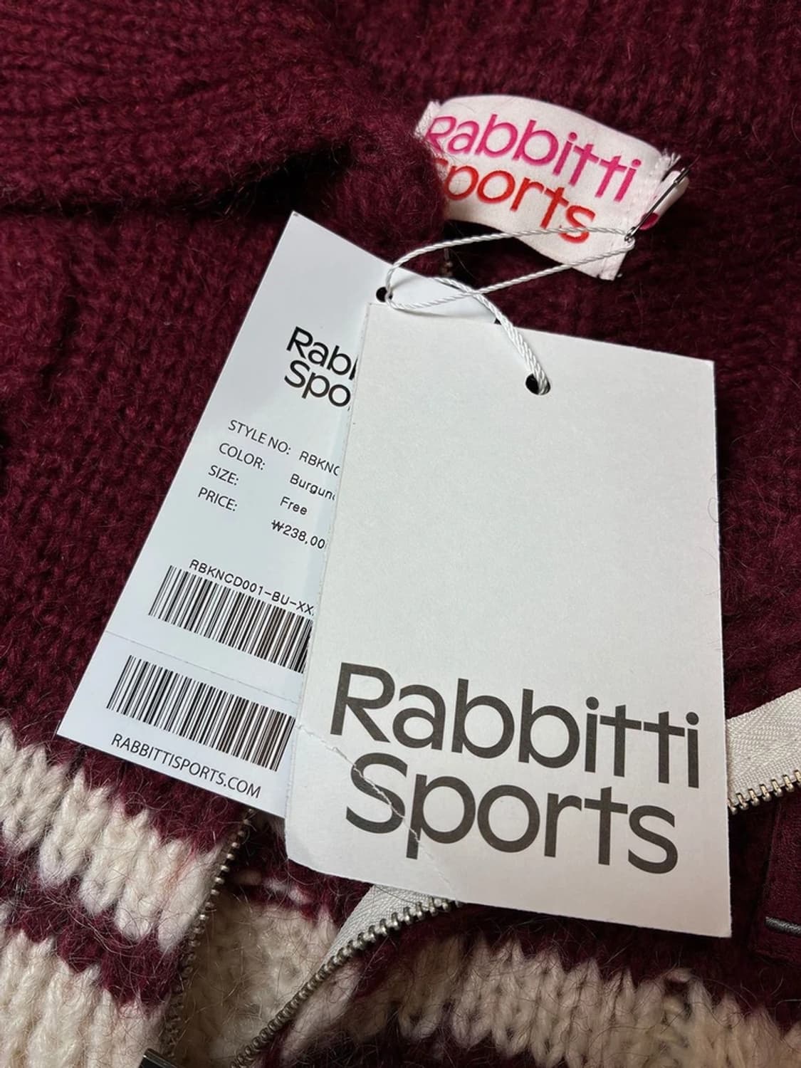 래비티스포츠 크롭 RB 케이블 니트 가디건 PN8542 상품이미지8