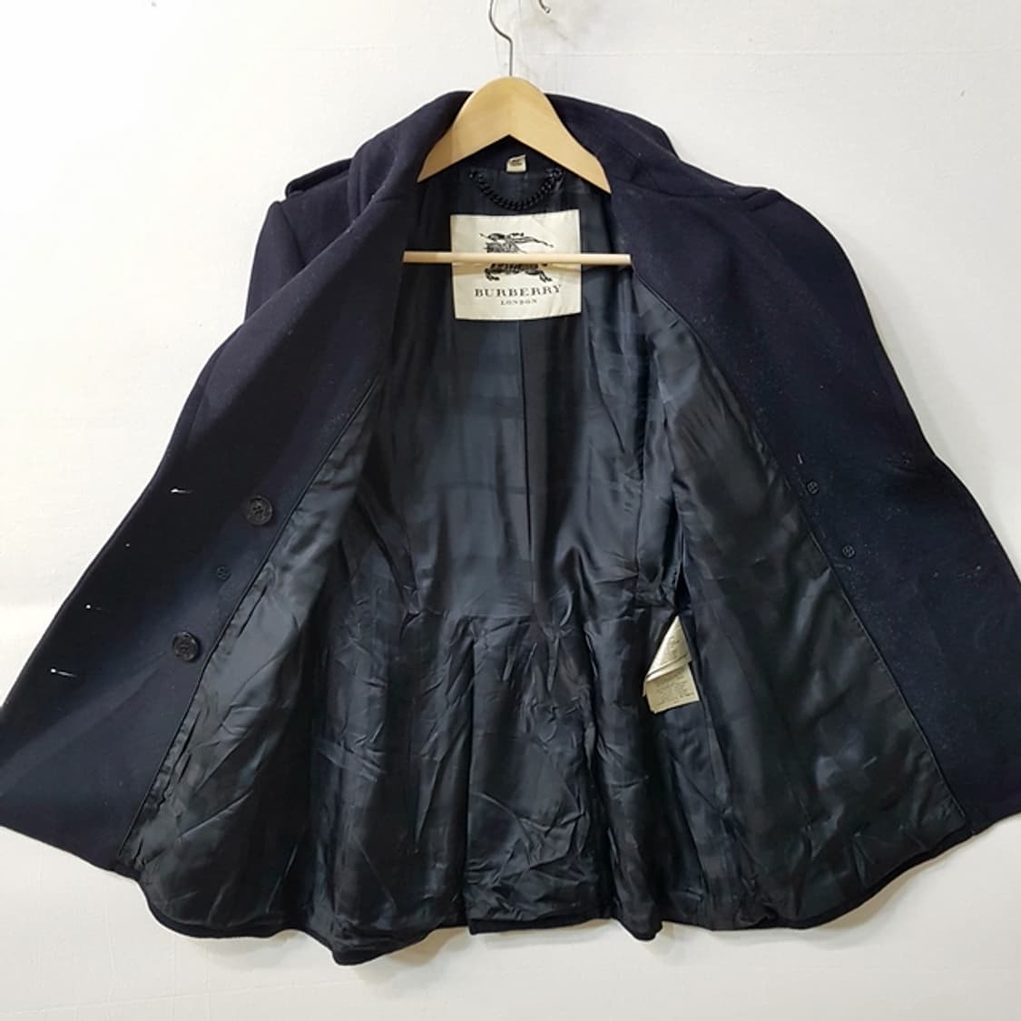 BURBERRY 버버리 런던 울 캐시미어 피코트 네이비 상품이미지6