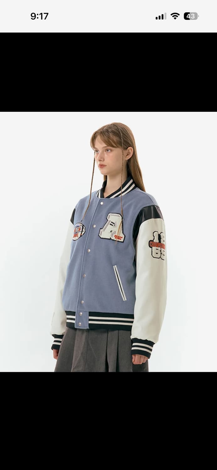 아메스 바시티 FOOTBALL VARSITY JACKET BLUE 상품이미지6