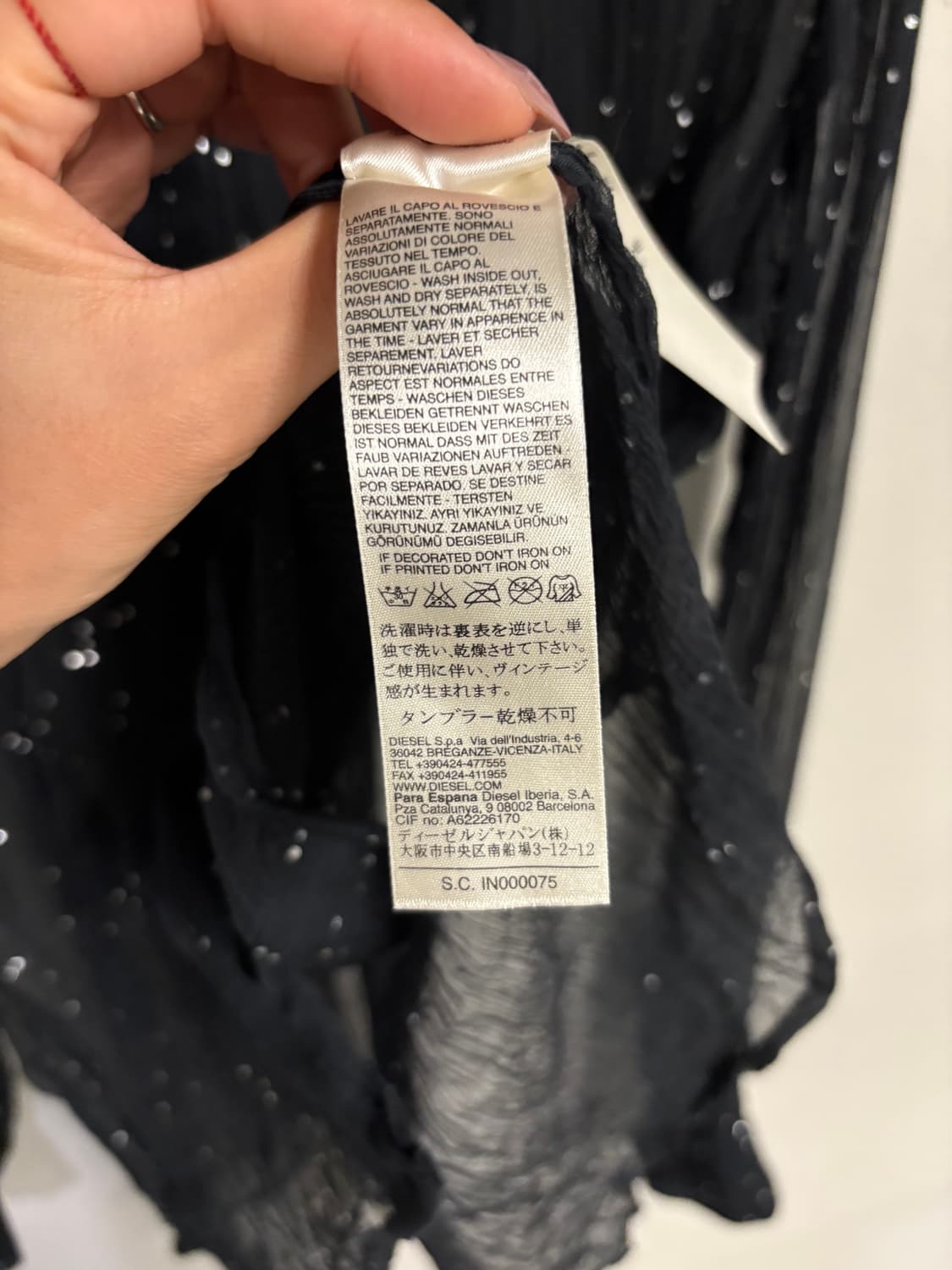 DIESEL sheer dot shirt  상품이미지9