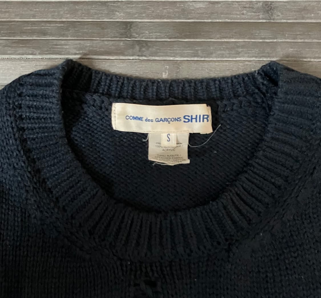 Distressed detail navy knit 상품이미지3