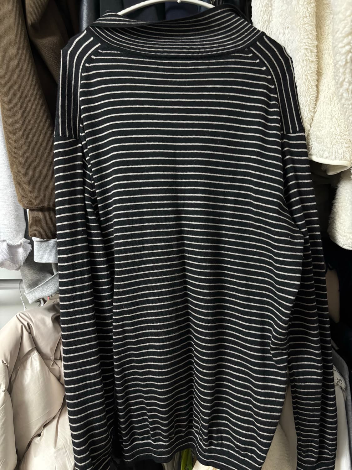 라코스테 스트라이프 반집업 티셔츠 상품이미지2