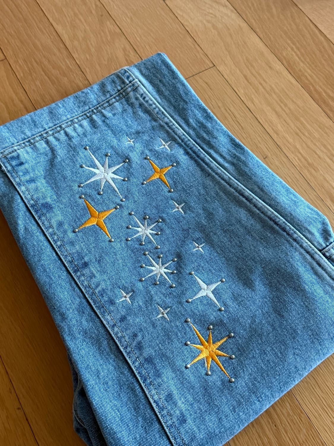 가먼츠팹 떠오르는 샛별 이중 무릎 바지 라지 팝니다  상품이미지3