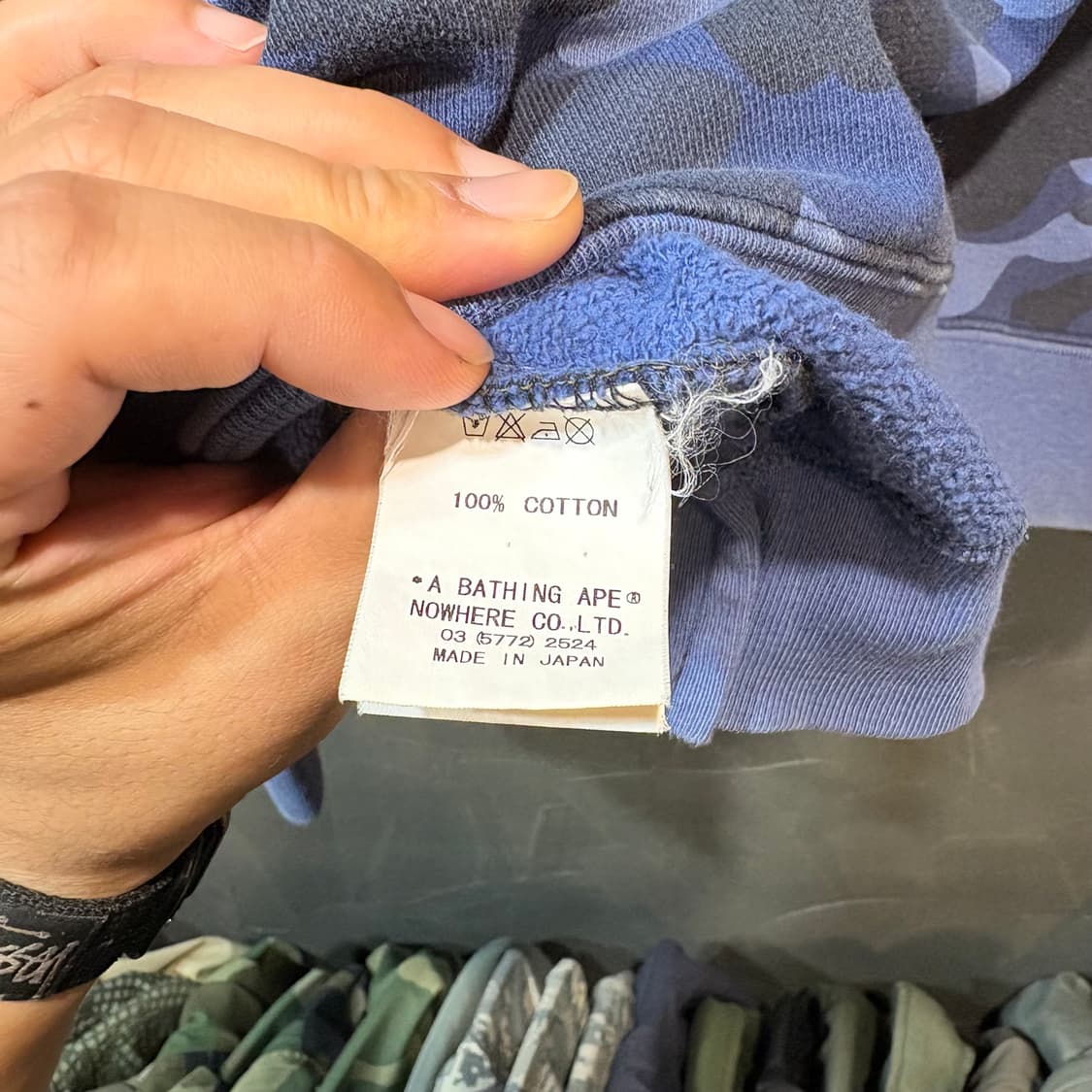 [L] BAPE 베이프 카모 플라쥬 스웻 셔츠 상품이미지6