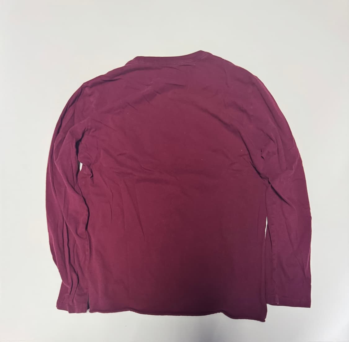 여성 GAP 갭 올드스쿨 버건디 롱 슬리브 긴팔 티셔츠 S 상품이미지2