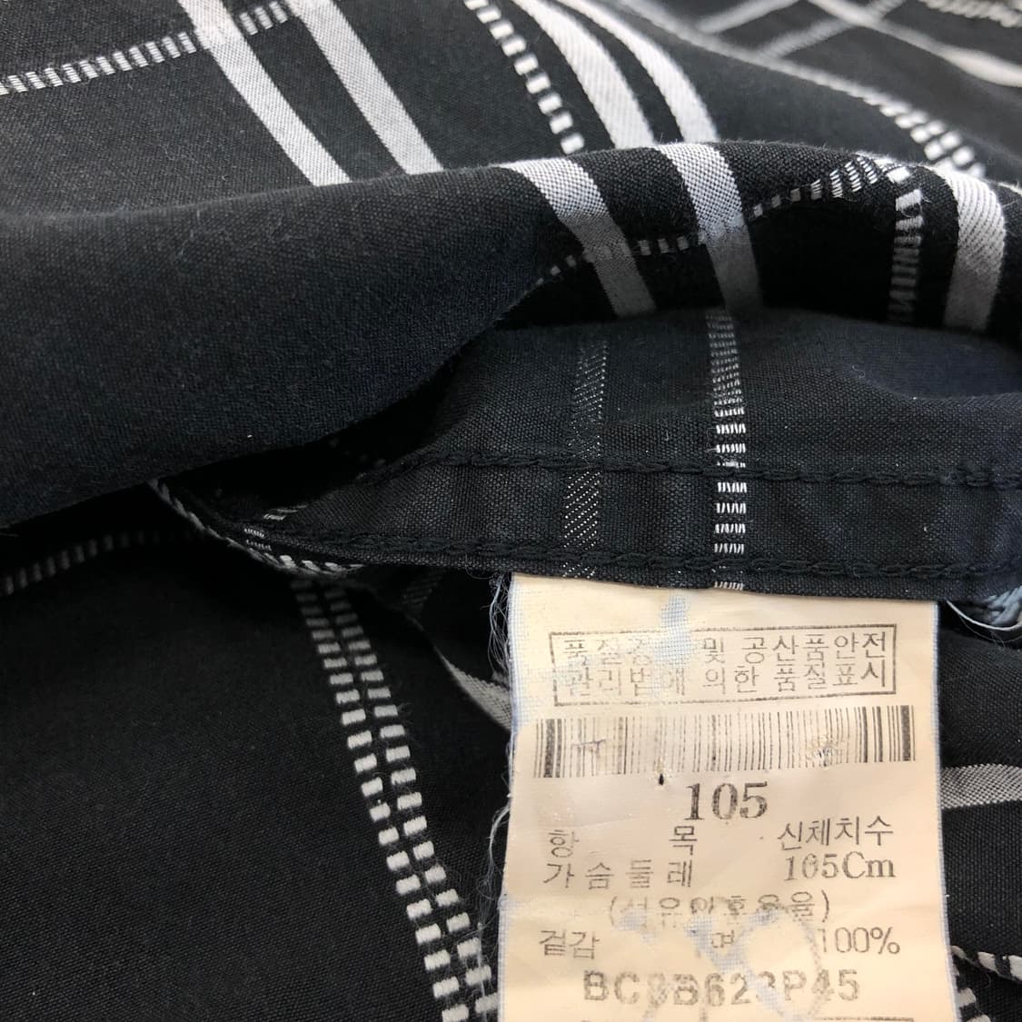 빈폴 자수로고 블랙 반팔셔츠 105 상품이미지6