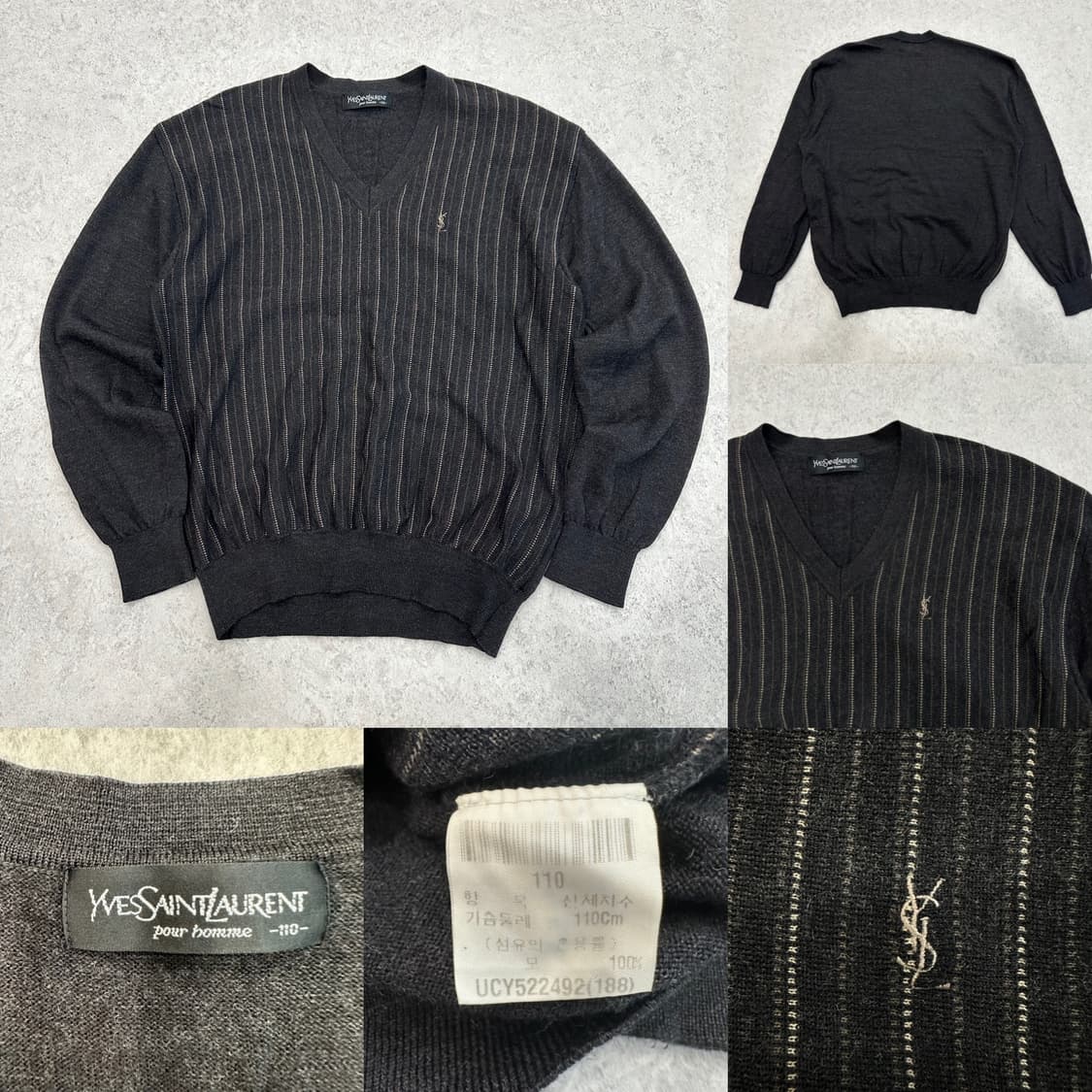 110 YSL 입생로랑 브이넥 니트 상품이미지1