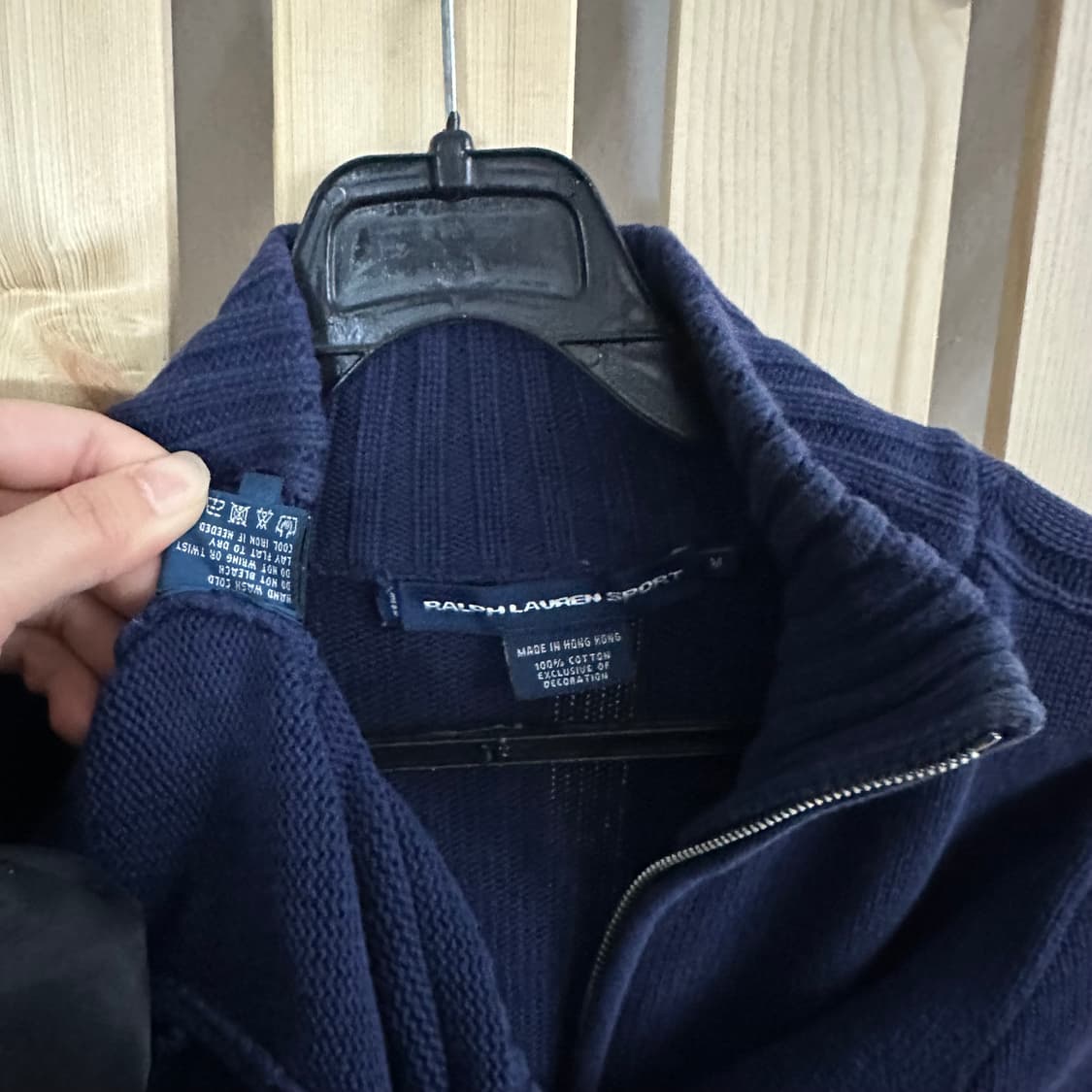 (S) 폴로 랄프로렌 네이비 니트 집업 상품이미지5
