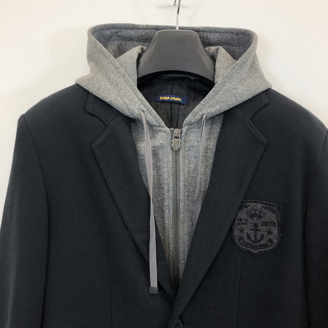 자라 후드 레이어드 져지자켓 L 상품이미지3