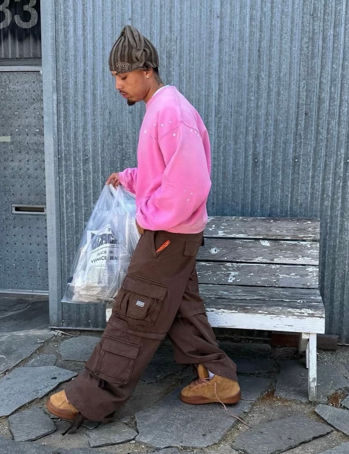 [250~270]이알엘 ERL VAMP 하이 스케이트 스니커즈/브라운 상품이미지3