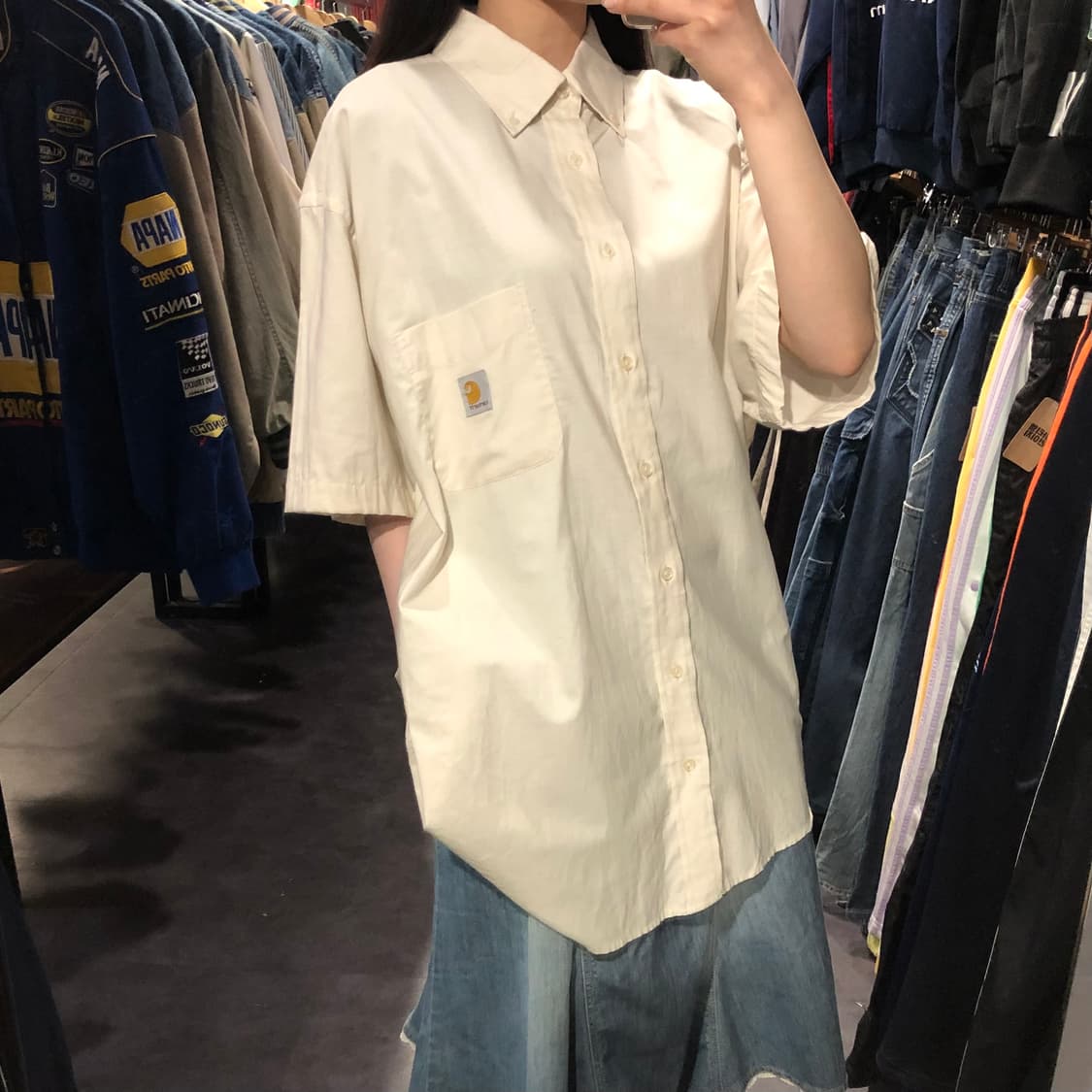 [IM] Carhartt 칼하트 반팔 셔츠 크림 상품이미지3