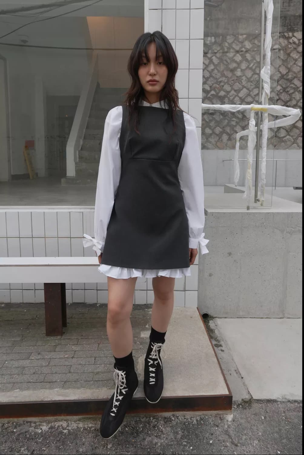 자라 프릴 미니 원피스 XS 상품이미지1