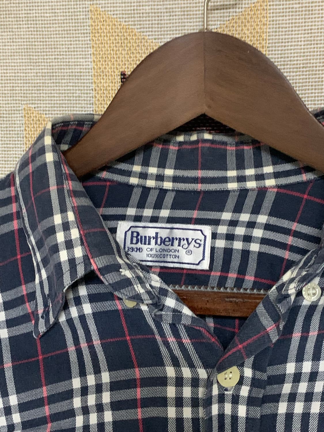 버버리 빈티지 체크 셔츠 M 상품이미지5