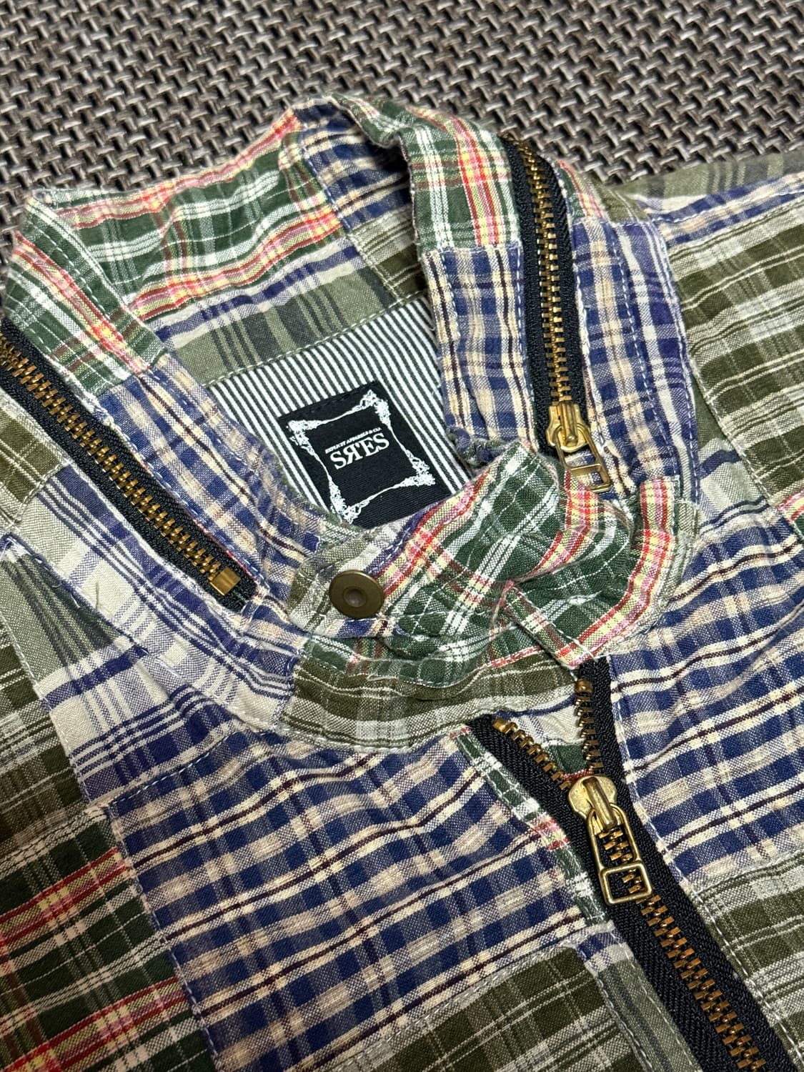 Project Srs by SRES Japan 패치워크 마드라스 자켓 상품이미지4