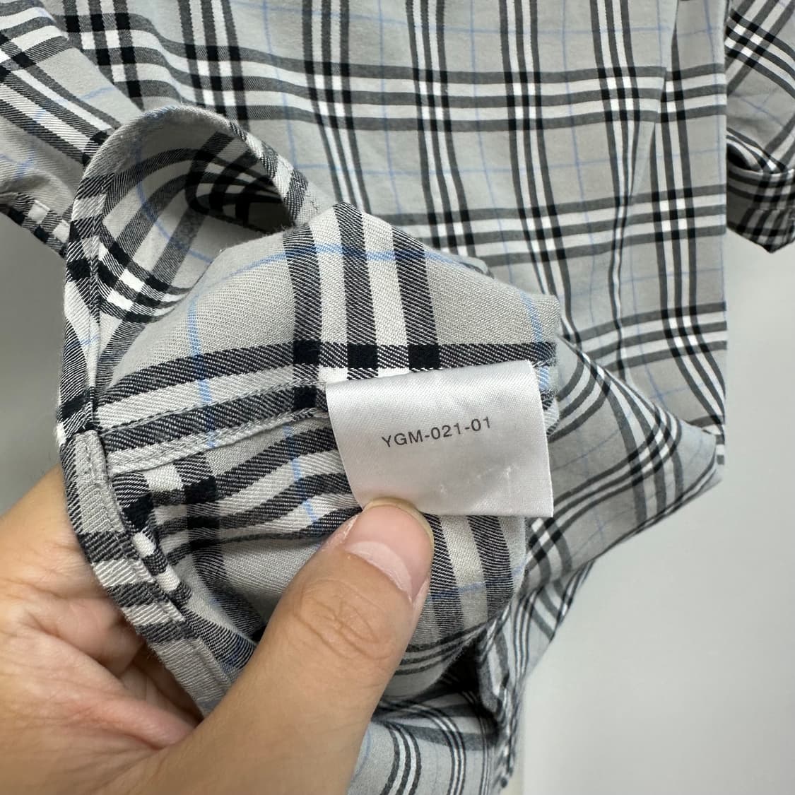 버버리 스냅버튼 하프 체크 셔츠 상품이미지8