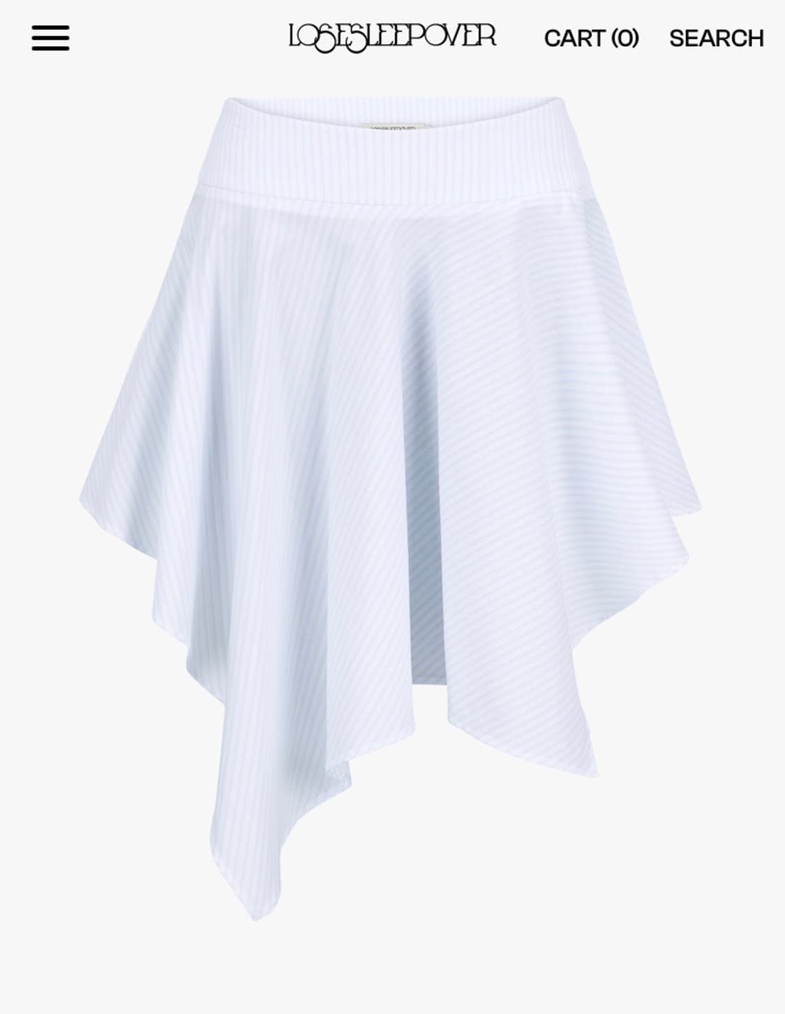 루즈슬립오버 스커트(흰색 스트라이프) 상품이미지1