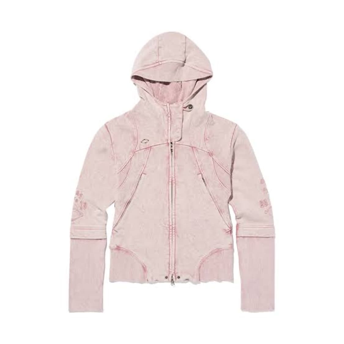 Mischief Cut Off Hoodie 미스치프 후드집업 핑크 L 상품이미지1