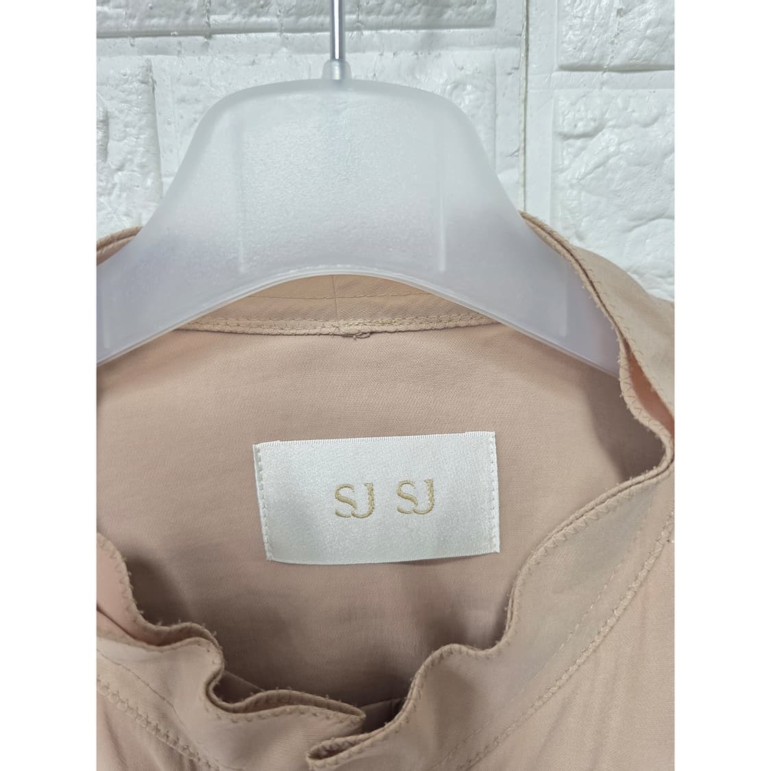 택포_ 한섬 SJSJ 퀼팅 노카라 자켓 M 상품이미지2