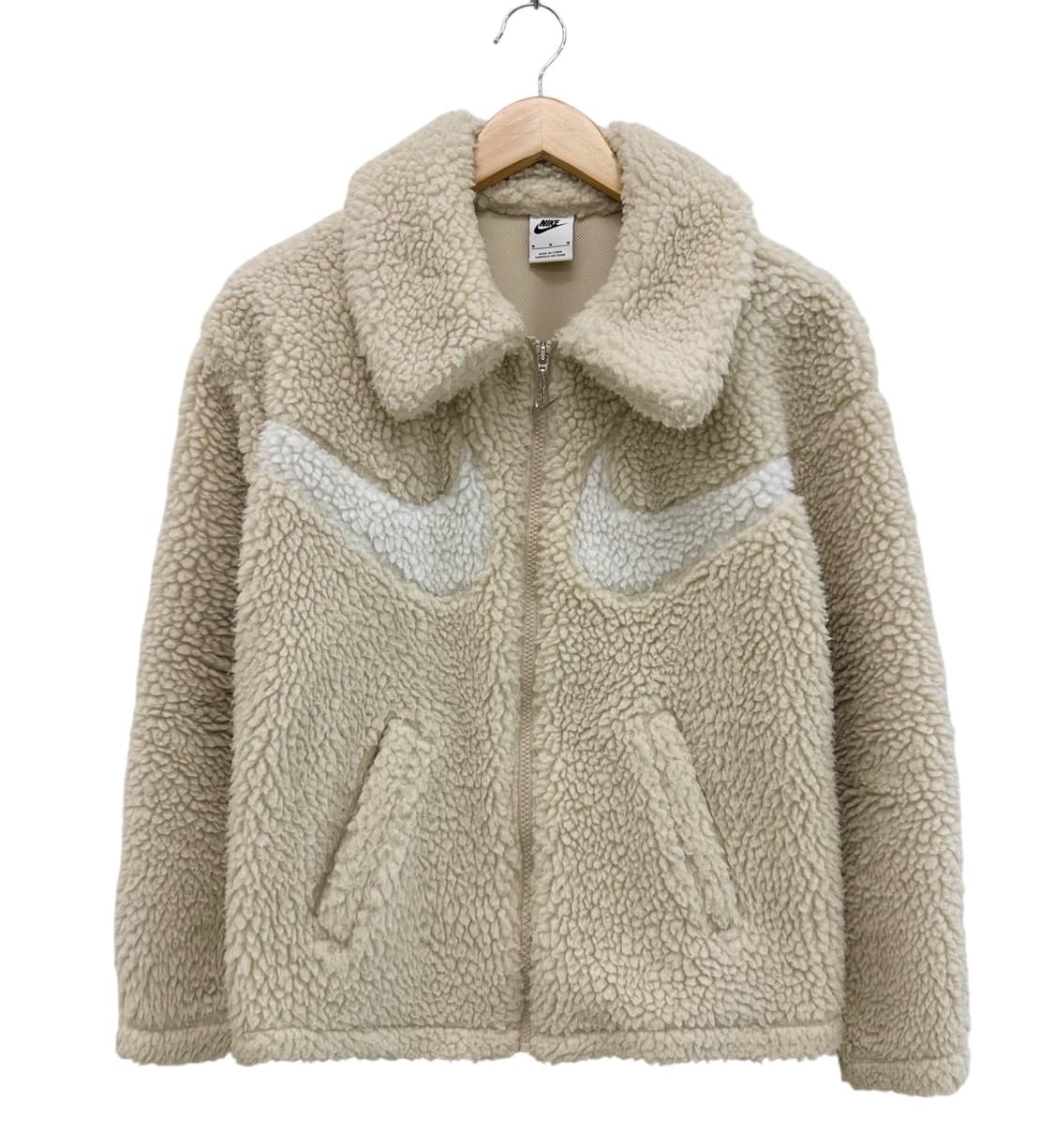 나이키 빅스우시 뽀글이 기모 플리스 후리스 베이지 (여성M) 상품이미지1