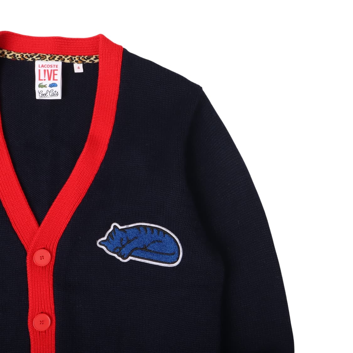라코스테 x 쿨 캣츠 니트 가디건 상품이미지3