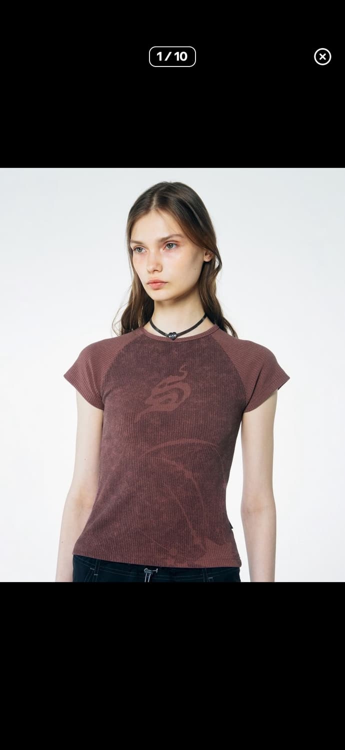스컬프터 Brushed Crop Top Berry 상품이미지1
